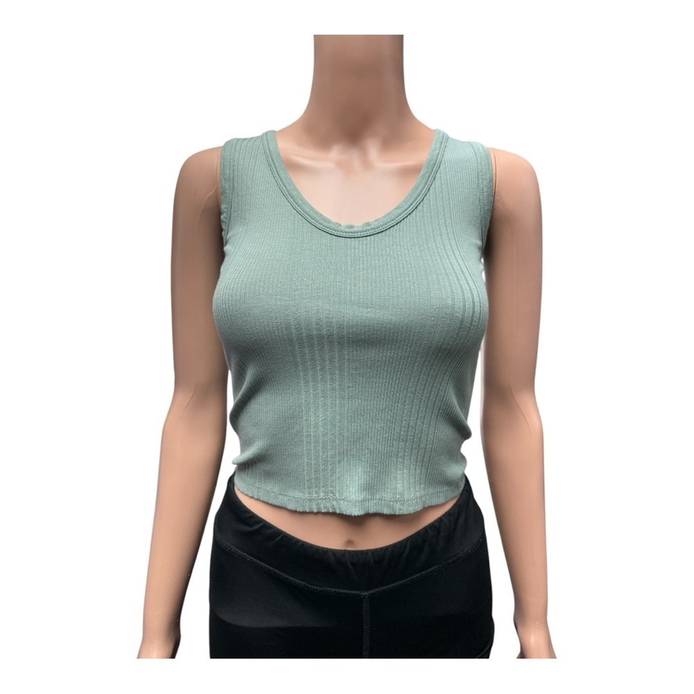 Rachel Zoe - EC - Green Ribbed Tank Top